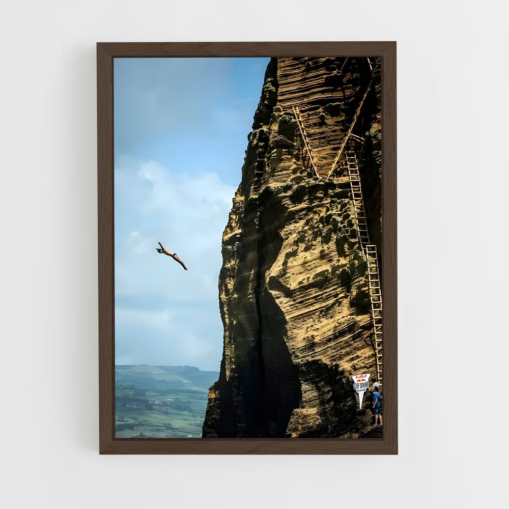 Poster Plongée Éclair – affiche Plongeon de falaise (vue 5)